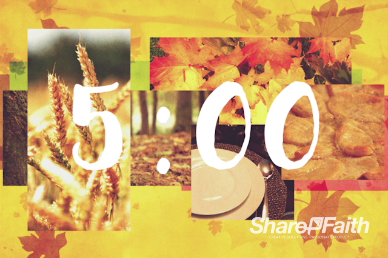 Thanksgiving Fall Church Five Minute Countdown Timer