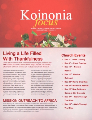 Merry Christmas Happy New Year Christian Newsletter