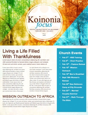 God of All Seasons Church Newsletter