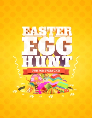 Easter Egg Hunt Church Flyer