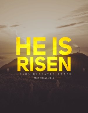 He Is Risen Christian Church Flyer