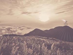 He Is Risen Christian Worship Background Still
