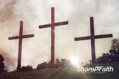 Crosses at Sunrise Worship Motion Background