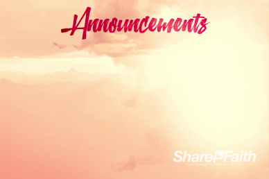 He's Alive Church Announcements Video Loop