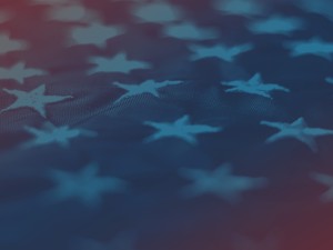 American Flag Stars Church Worship Background