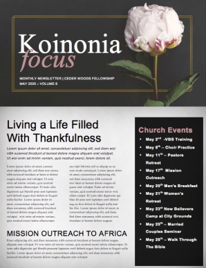 Thanks Mom For All You Do Church Newsletter