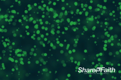 Shimmering Green Lights Worship Video Background
