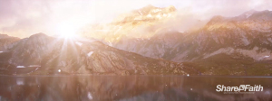 Sunset Over the Mountains Triple Wide Video