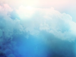 Deep Blue Sky with Clouds Worship Background