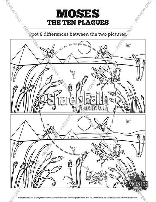 The Ten Plagues Kids Spot The Difference
