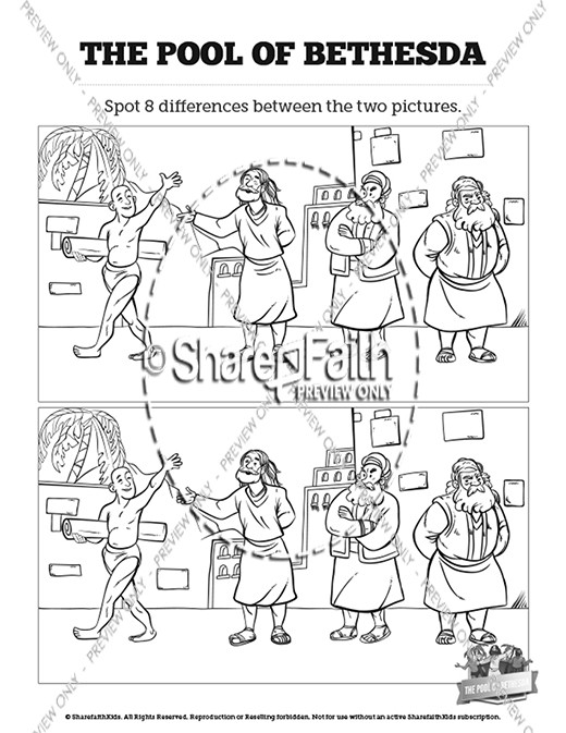 John 5 Pool of Bethesda Kids Spot The Difference