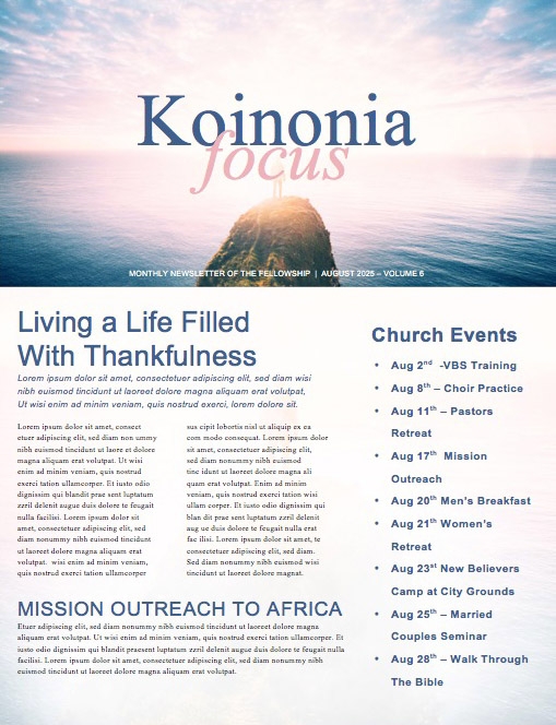 Let God Church Newsletter Template