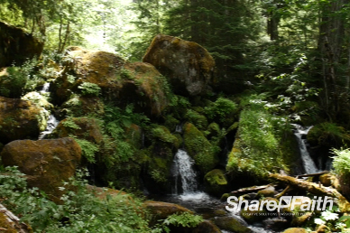 River Rock Waterfall Motion Background
