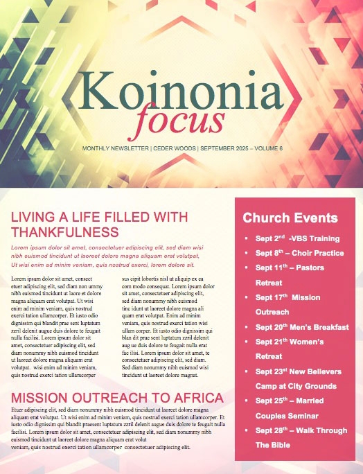 Heaven Bound Church Newsletter Template