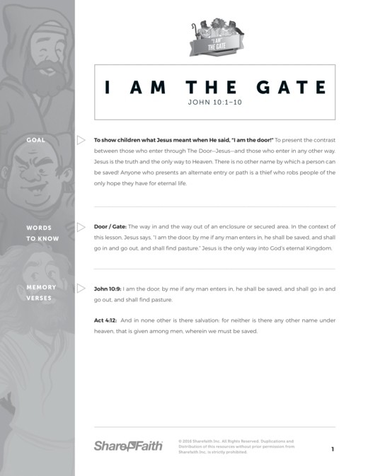 John 10 I AM The Door Curriculum