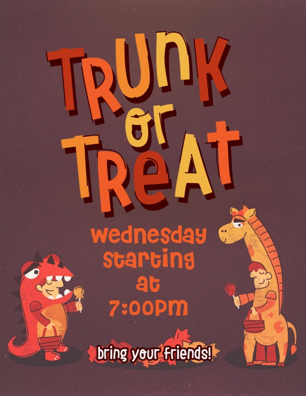 Trunk or Treat Harvest Festival Flyer