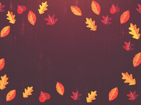 Thanksgiving Leaves Border Worship Background