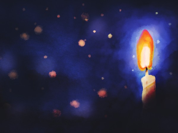Christmas Eve Candle Worship Background