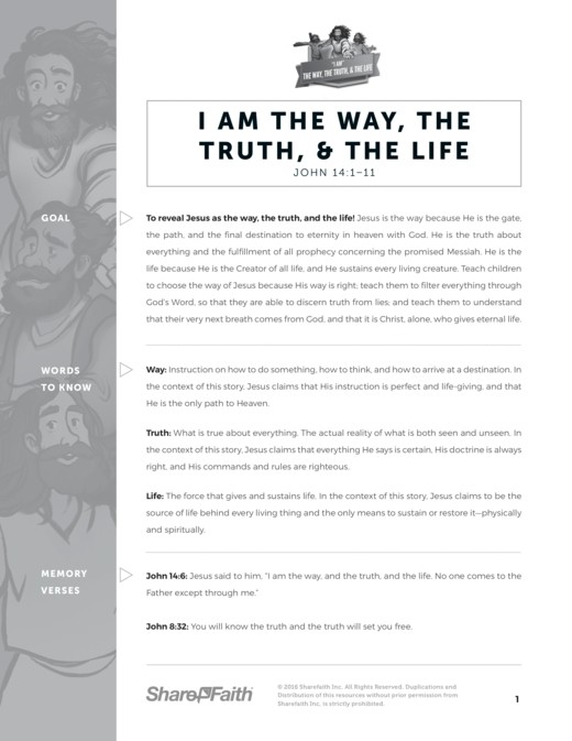 John 14 The Way the Truth and the Life Curriculum