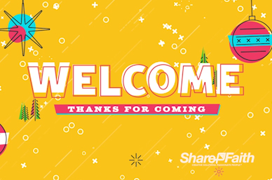 Merry Christmas Ornaments Welcome Video Loop