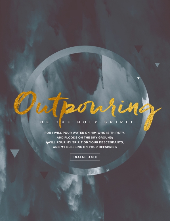 Outpouring of the Holy Spirit Church Flyer