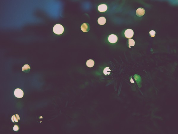 Christmas Tree Lights Church Worship Background