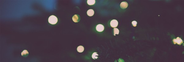 Christmas Tree Lights Church Website Banner