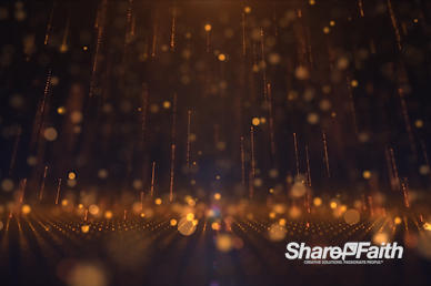 3D Golden Rain Drops Motion Graphic