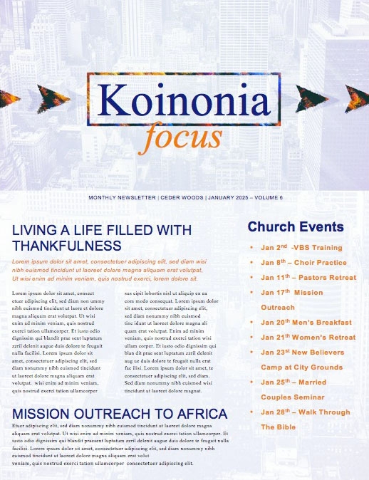 Do Over Church Newsletter Template