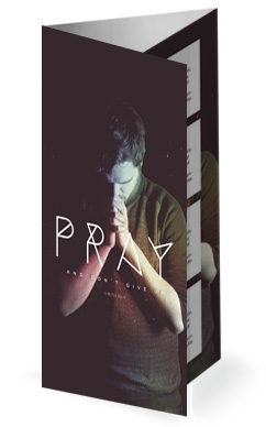 Pray Without Ceasing Church Trifold Bulletin