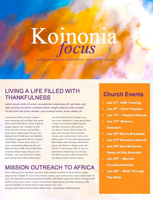 I Have A Dream Martin Luther King Church Newsletter