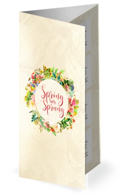 Spring Has Sprung Church Trifold Bulletin