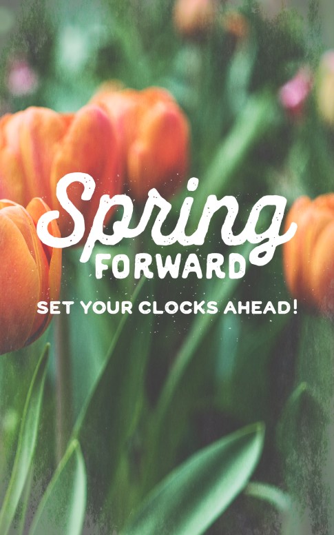 Spring Forward Tulip Church Bulletin