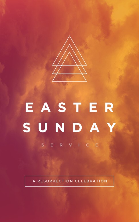 Easter Sunday Service Church Bulletin