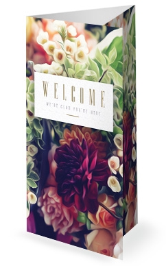 Easter Flower Church Trifold Bulletin