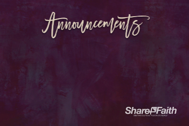 Risen Savior Announcements Motion Graphic