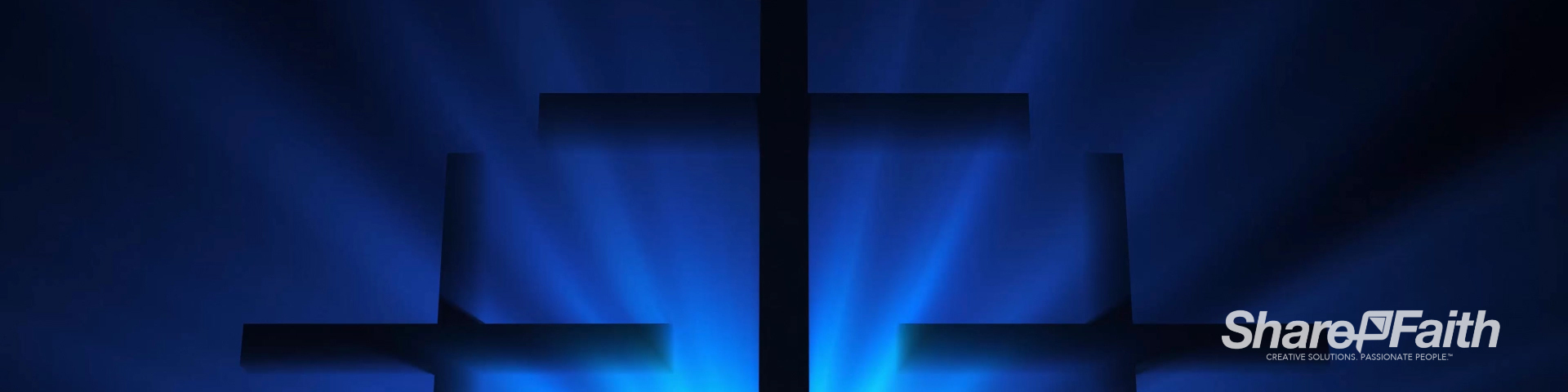 Three Crosses Silhouette Easter Multi Screen Video Background