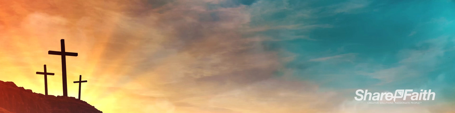 The Cross of Christ Easter Triple Wide Motion Background
