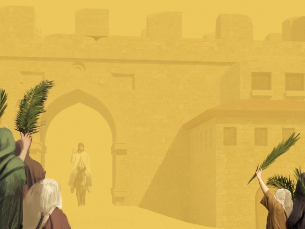 Palm Sunday Hosanna In The Highest Golden Worship Background