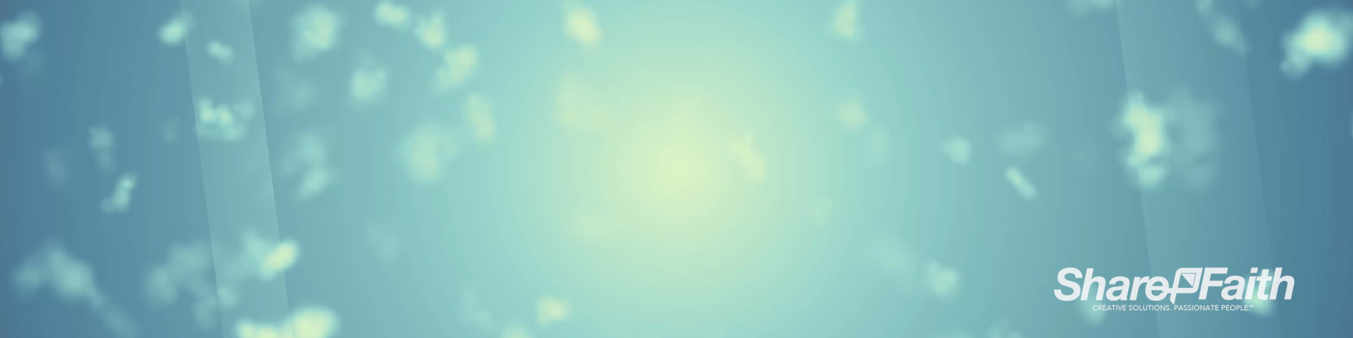 Blue Floating Particles Triple Wide Worship Loop