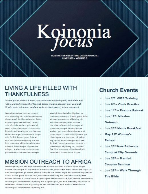 Graduation Sunday Church Newsletter Template