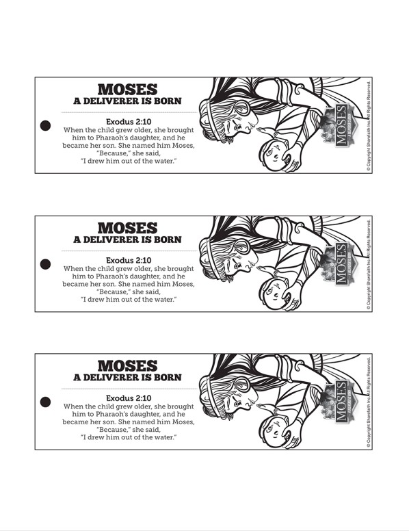 Exodus 2 Baby Moses Bible Bookmarks