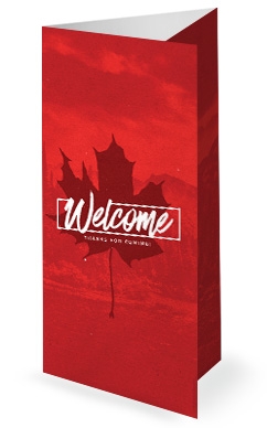 Canada Day Holiday Church Trifold Bulletin