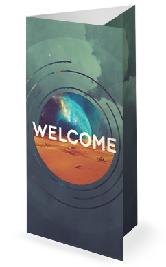 Genesis In The Beginning Church Tri Fold Bulletin Template