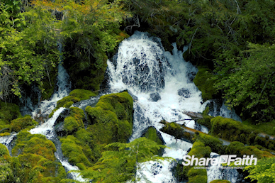 Cascading River Rock Worship Video Loop