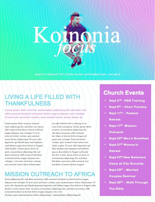 Be Bold Church Newsletter Template