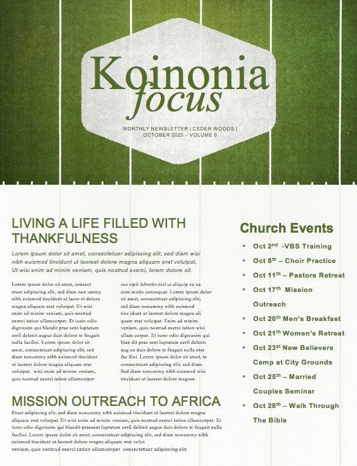 Fan or Follower of Jesus Newsletter Template