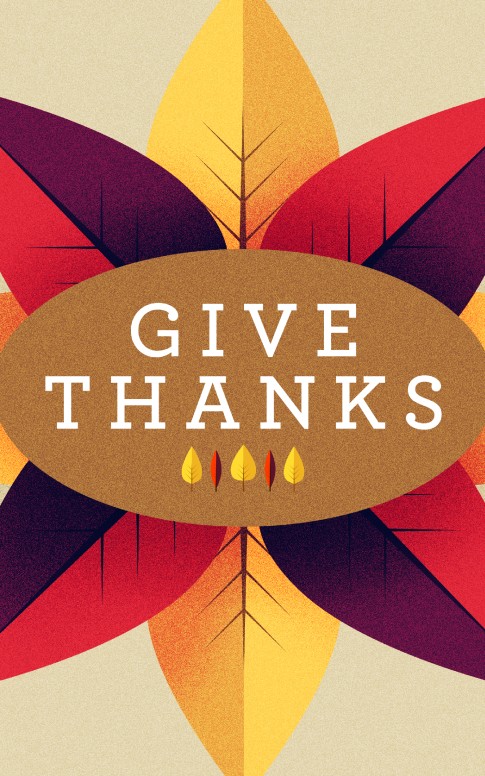 Give Thanks Message Church Bulletin Template