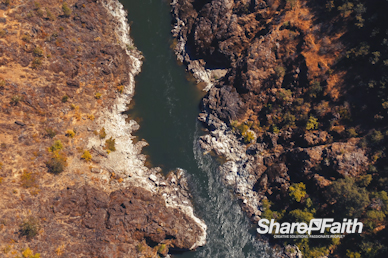 Aerial Canyon River Nature Background Video