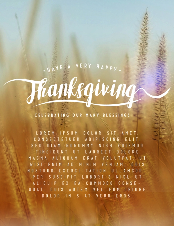 Thanksgiving Harvest Church Flyer Template